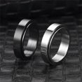 thumbnail image 3 of Anti Stress Anxiety Fidget Spinner Couple Rings For Lovers Rotating Stainless Steel Wedding Band Knuckle Rings Jewelry Anillo, 3 of 5