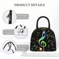 thumbnail image 4 of Balery Music Notes Bolsa de Almuerzo para Mujeres, Caja de Almuerzo, Bolsa de Almuerzo Pequeña Impermeable, Tote de Almuerzo Reutilizable con Gran Capacidad, 4 of 6