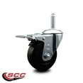 thumbnail image 2 of 4 Inch Phenolic Wheel Swivel 3/4 Inch Threaded Stem Caster Total Lock Brake SCC, 2 of 2