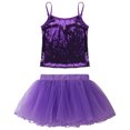 thumbnail image 3 of MSemis Girls Tops with Mesh Skirt Gymnastics Costume Ballet Leotards Tutu Dress, 3 of 5