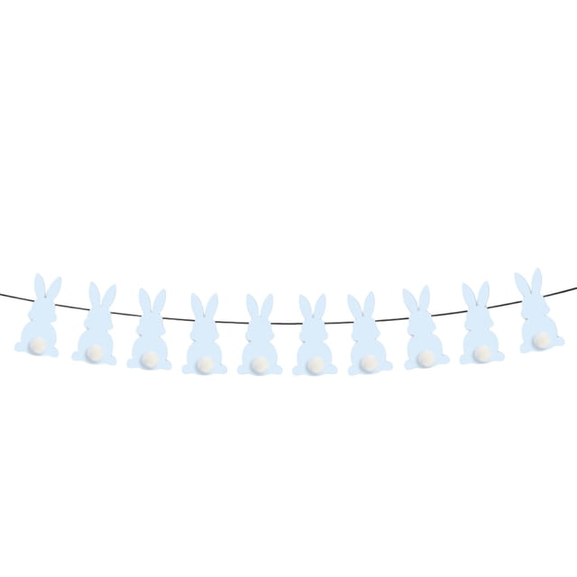 Hanging Easter Decorations Paper Cutout Banner with 10 Multicolor Sheets for Indoor Holiday Party Decoration