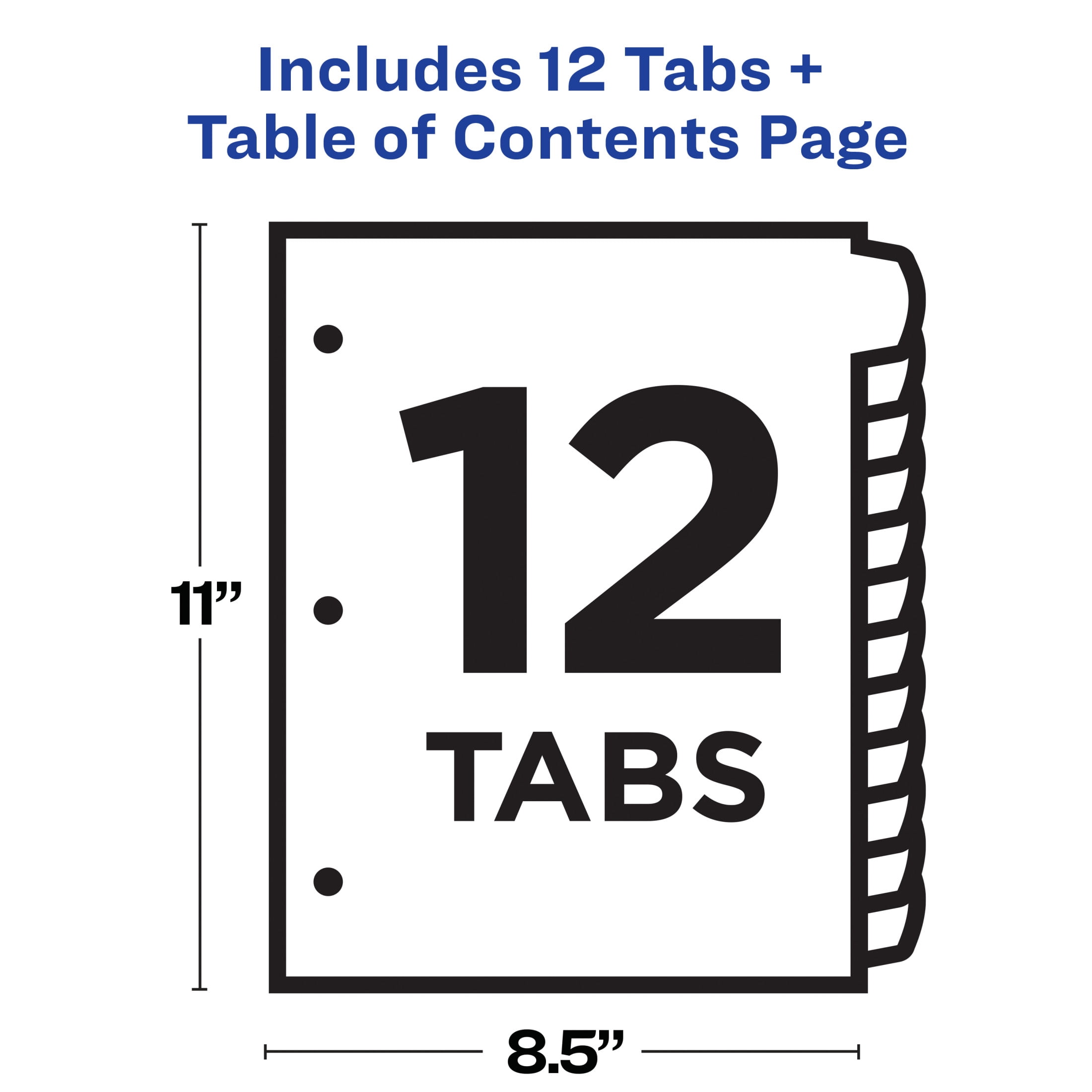 (2 pack) Avery Dividers, 12 Tabs, Ready Index, Contemporary Tabs (11194)