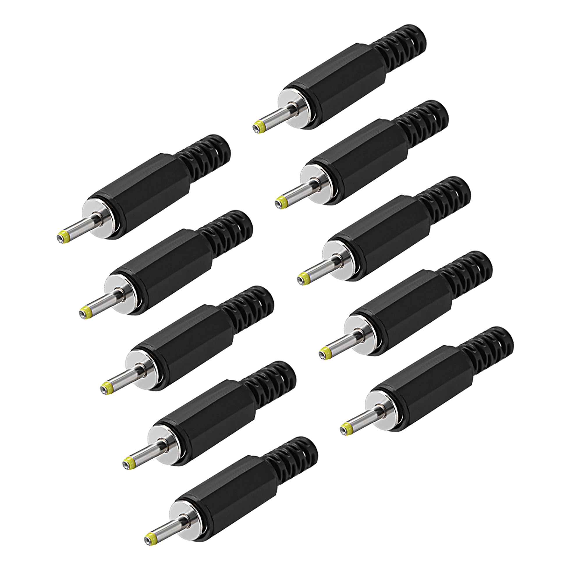 Connectors 1pcs 4FT DC Power Plug Connector 5.5mm x 2.5mm Male L-Shape Cable with Cord Wire Cable Length: 1.2m, Color: Black
