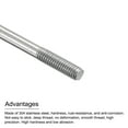 thumbnail image 4 of Unique Bargains M3x25mm 304 Stainless Steel Push Rod Double End Threaded Rod for DIY, 2Pack, 4 of 4