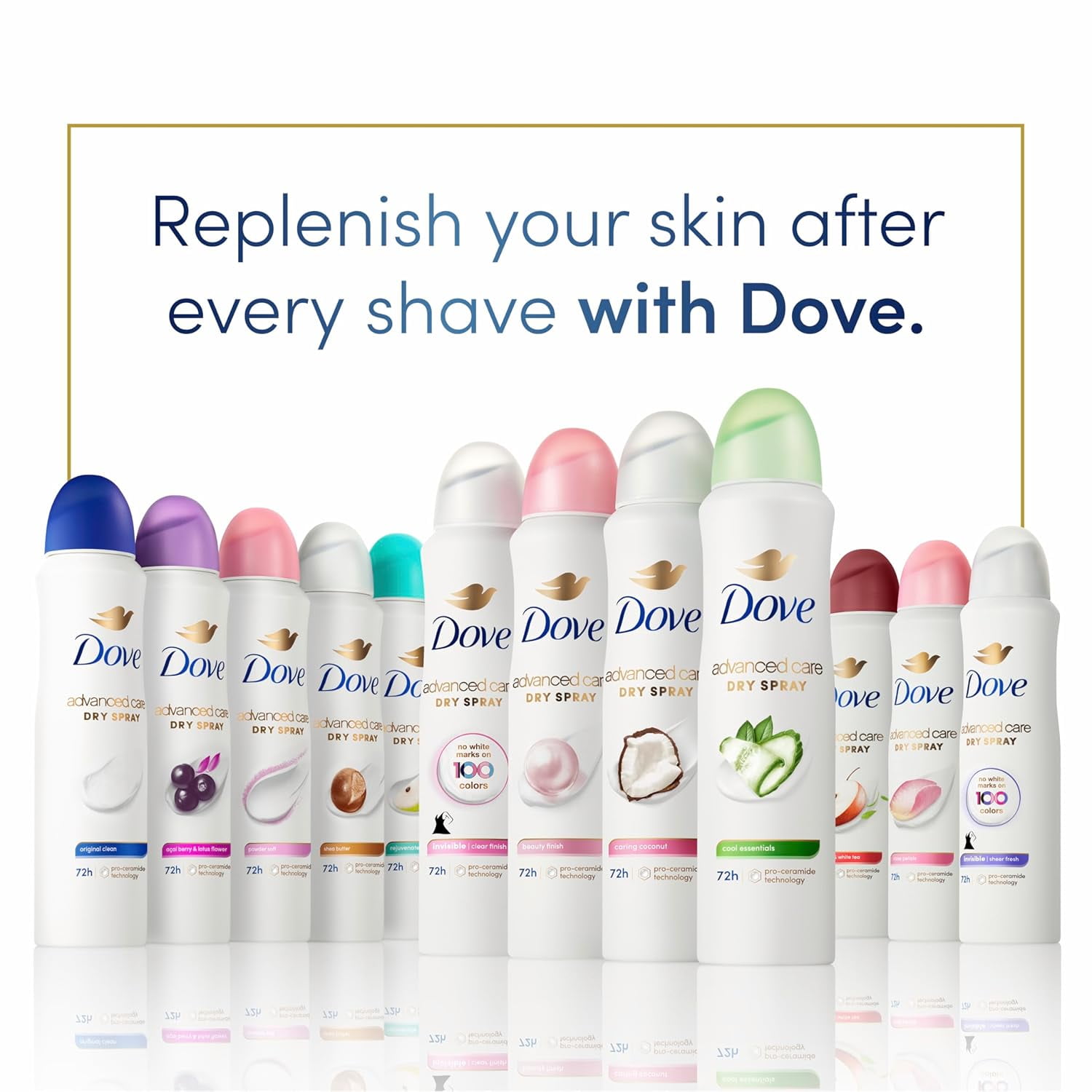 Dove Dry Spray Antiperspirant, Original Clean 3.80 oz (Pack of 3)