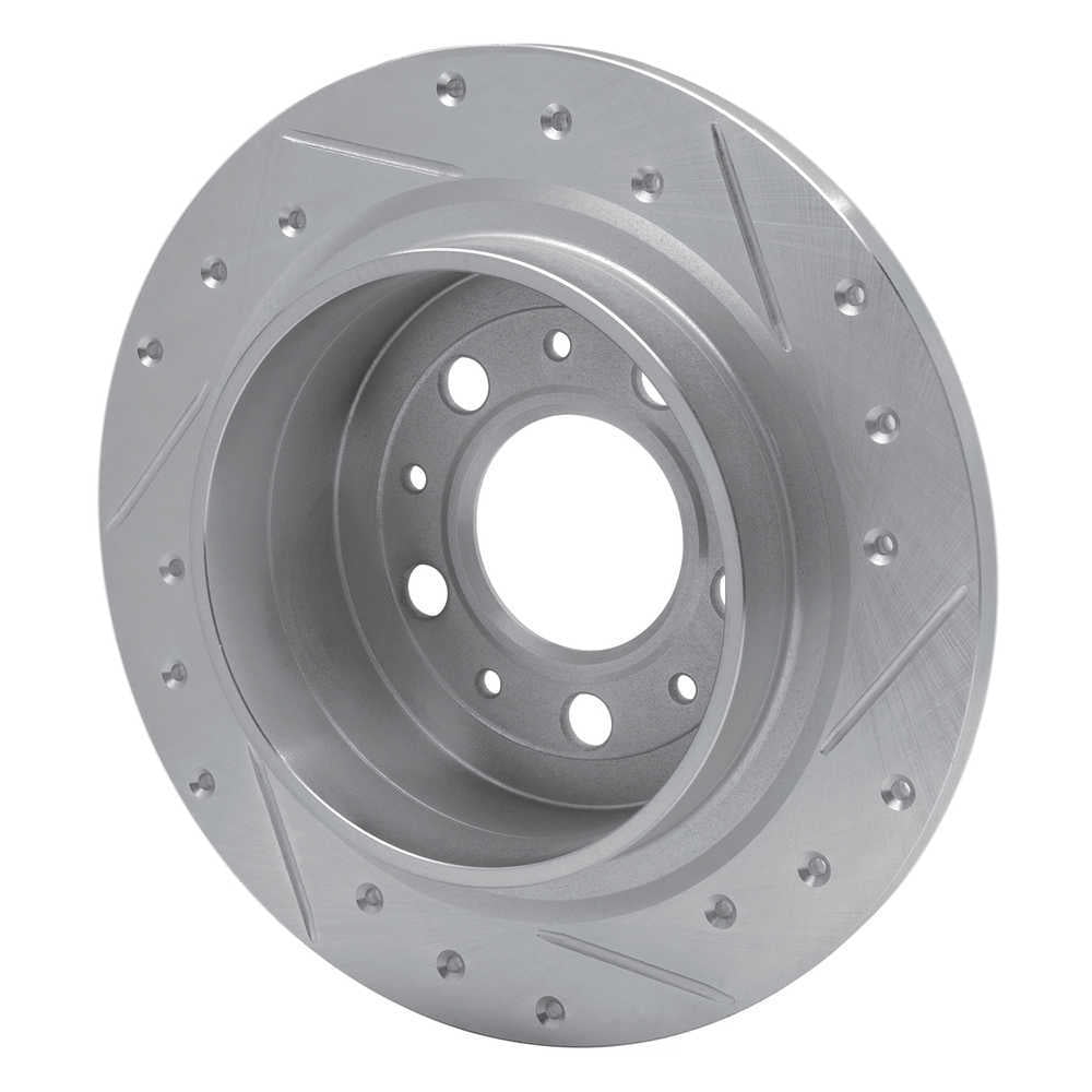 Dynamic Friction Company 631-27021L DFC Brake Rotor - Drilled And Slotted - Silver