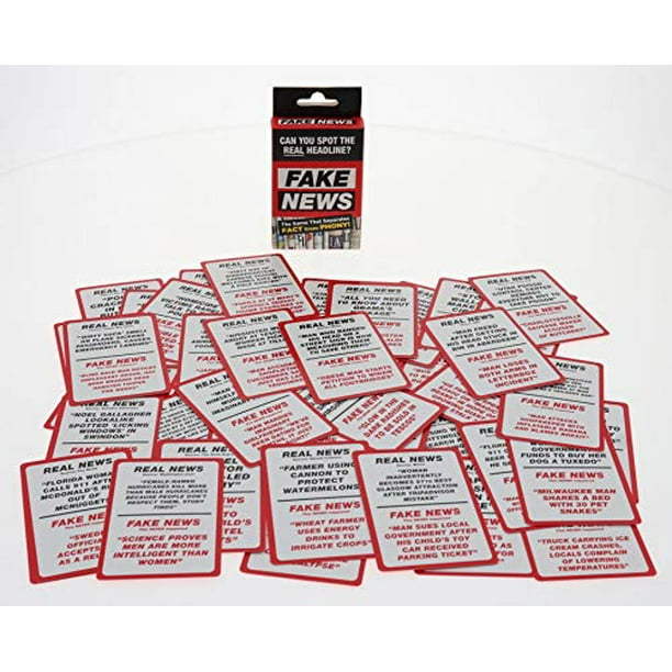 Real or Fake News Card Game, Party Games. Separate Fact from Phony and Spot The Real Headline Card Game, Fake News Game, Funny Card Games for Adults, Challenge Political Games to Play Real or Fake News Card Game, Party Games. Separate Fact from Phony and Spot The Real Headline Card Game, Fake News Game, Funny Card Games for Adults, Challenge Political Games to Play