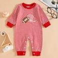 thumbnail image 2 of larppty Newborn Baby Boy Fall Outfit Long Sleeve Jumpsuit | Letter Embroidery, Crewneck,One Piece Clothes for Baby Boys, 2 of 5
