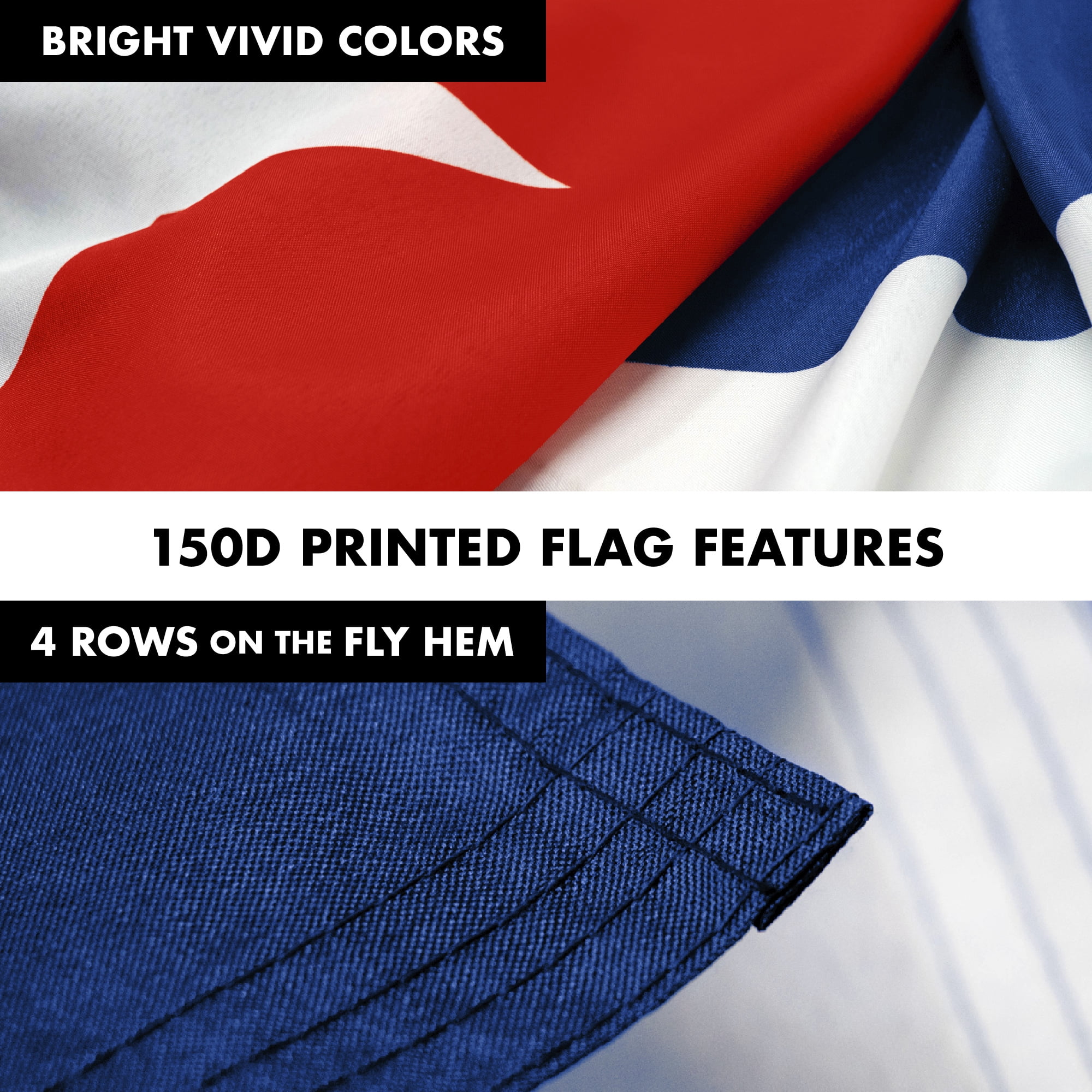 G128 Combo Pack: 6 Feet Tangle Free Spinning Flagpole (Black) Cuba Cuban Flag 3x5 ft Printed 150D Brass Grommets (Flag Included) Aluminum Flag Pole