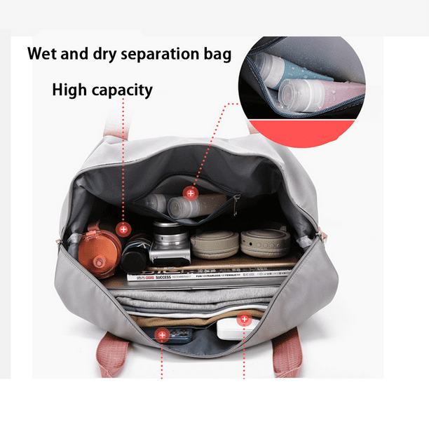 Acheter Sac de voyage de conception d'extension de fond pliant de grande  capacité sacs de bagage à main imperméables légers avec sangle fixe sac de  séparation sec et humide