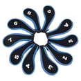 thumbnail image 2 of Almencla 10 Pieces Colorful Golf Iron Headcover Set Golf Club Head Cover Sticky Protector Blue and Black Edge, 2 of 8