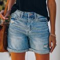 thumbnail image 4 of Joernso Jean Shorts for Women High Waisted Ripped Distressed Denim Shorts Summer Stretchy Casual Shorts with Pockets, 4 of 7