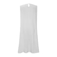 thumbnail image 5 of Daznico Women's Sleeveless Crew Neck Loose Fit Shift Dress, Casual Elegant Summer Dress with Side Slit for Daily Wear,XL, 5 of 5