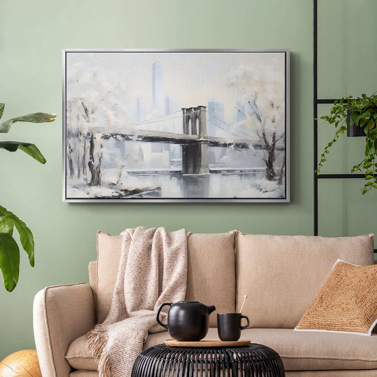 Vintage Landscape-CCXXII By Wexford Home Framed in Silver Wood Gallery Wrapped Canvas 27 in. x 41 in.