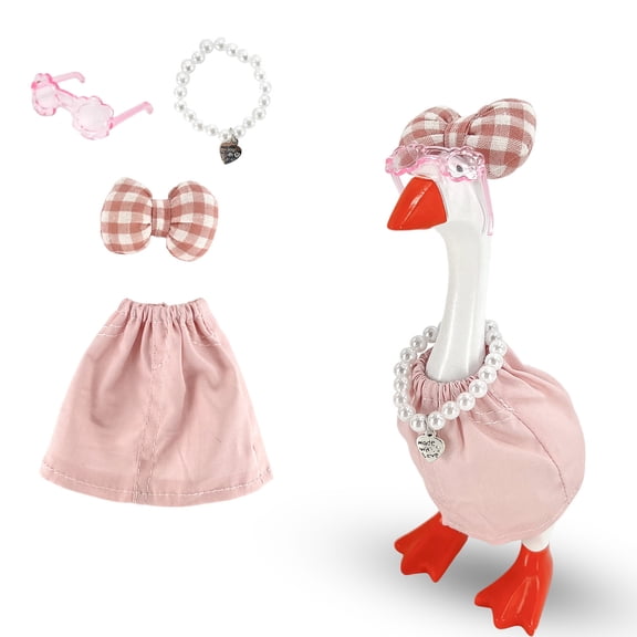 TFYZYY 7 Inch Decorative Miniature Gooses for Office Desk, Rustic Style Polyester Figurine, Perfect Tabletop Decoration and Gift for Goose Collectors