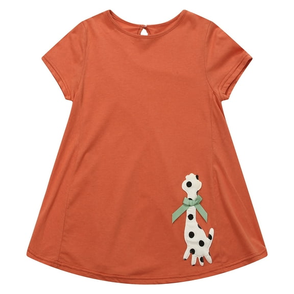 Richie House Girls' Fashion Short Sleeve T-shirt with Deer RH1545