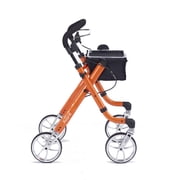 Comodita Avanti Rollator Walker with Unique One or Two-Hand Operation Ideal for Stroke Patients. (Metallic Orange)