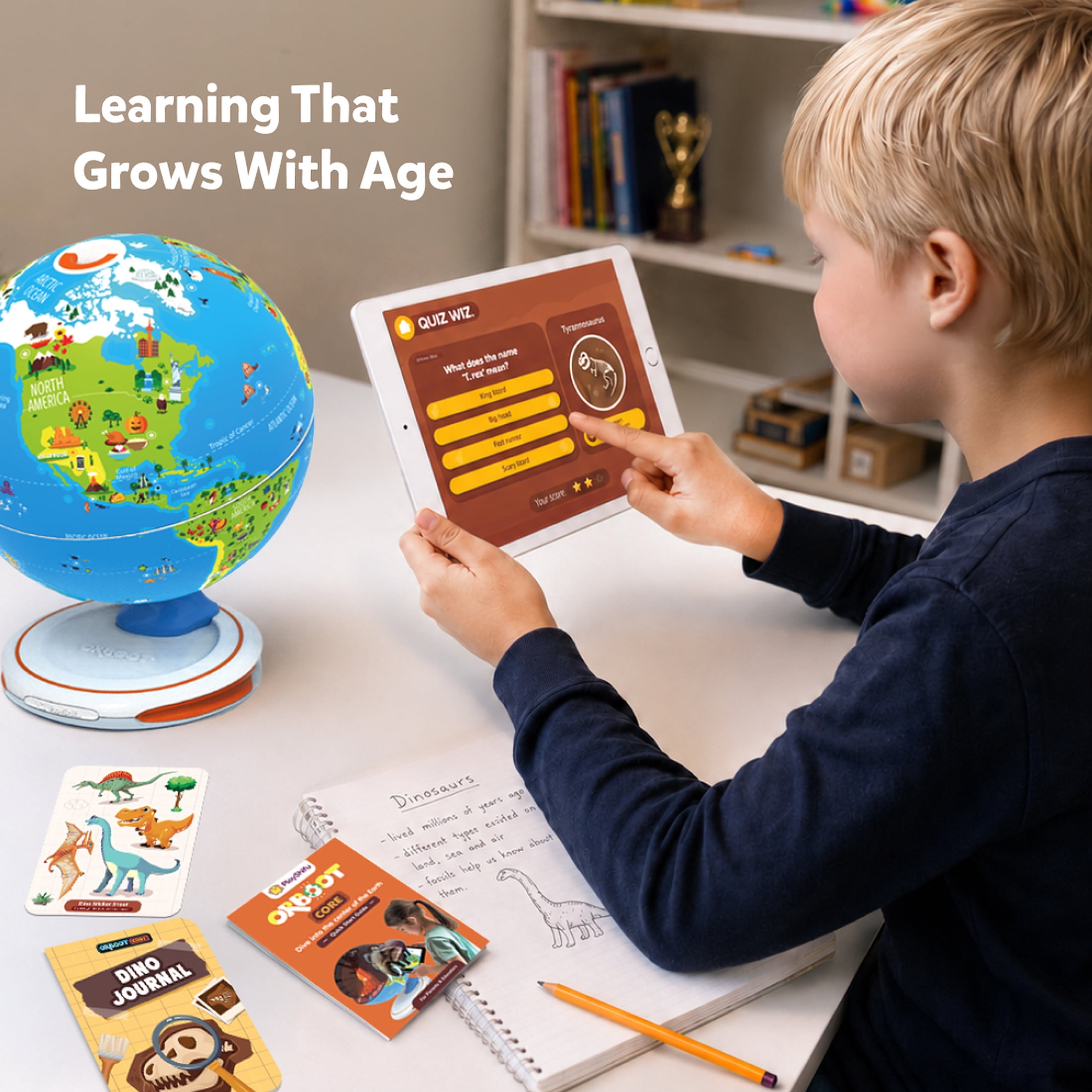 PlayShifu Orboot Core Interactive Earth Science Globe with AR App, STEM Learning Toy, Ages 4-12, Play with Purpose