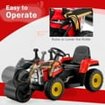 thumbnail image 5 of Costway Kids Ride On Roller 12V Electric Tractor Remote w/ Music & LED Light Red, 5 of 8