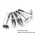 thumbnail image 5 of Juego de paletas de jardín, diseño de mango ergonómico de acero al carbono, agarre cómodo resistente a la oxidación, 4 piezas de pala de mano de jardín de acero inoxidable de gran tamaño para cavar, 5 of 5
