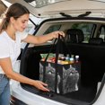 thumbnail image 5 of Collapsible Car Trunk Organizer with Handles 600D Oxford for Car Kitchen and Home Storage, Black and White Of Cats 13× 10.2×10.8inch, 5 of 6