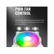 COOLER MASTER MasterFan MF120 Halo White Edition MFL-B2DW-18NPA-R1 Addressable RGB LED Case Fan