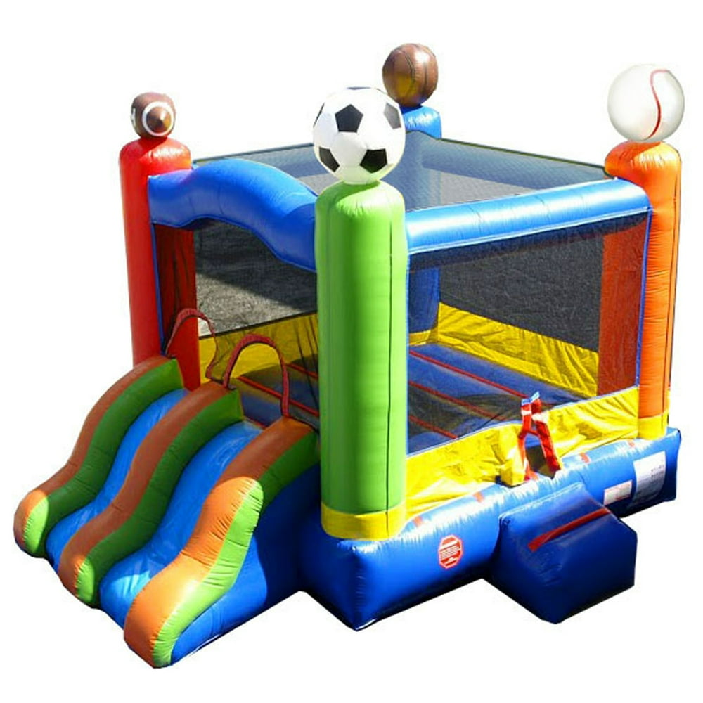 bounce house with slides