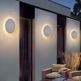 thumbnail image 2 of Lámpara de pared LED nórdica simple y redonda para exteriores, resistente al agua, IP65, para entrada al pasillo de la villa, 2 of 5