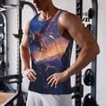 thumbnail image 5 of Logiee Starry Sky Flying Tiger Print Men's Workout Tank Top,Quick Dry Workout Tank Top,Gym Muscle Tee,Fitness Bodybuilding Sleeveless T Shirt-X-Large, 5 of 7