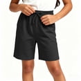thumbnail image 2 of Girl’s Bermuda Shorts Elastic Waist Drawstring Casual Bottoms Summer Loose Knee Length Sports Shorts 2-9 Years, 2 of 6