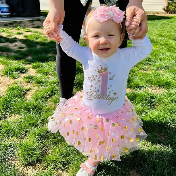 Conjunto de vestido de tutu para nina recien nacida traje de 1er cumpleanos fiesta de cumpleanos