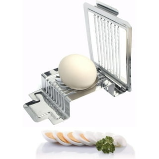 qucoqpe Egg Slicer, Egg Slicer for Hard Boiled Eggs, Stainless Steel Wire  Egg Slicer, Heavy Duty Aluminium Egg Cutter Dishwasher Safe for Egg
