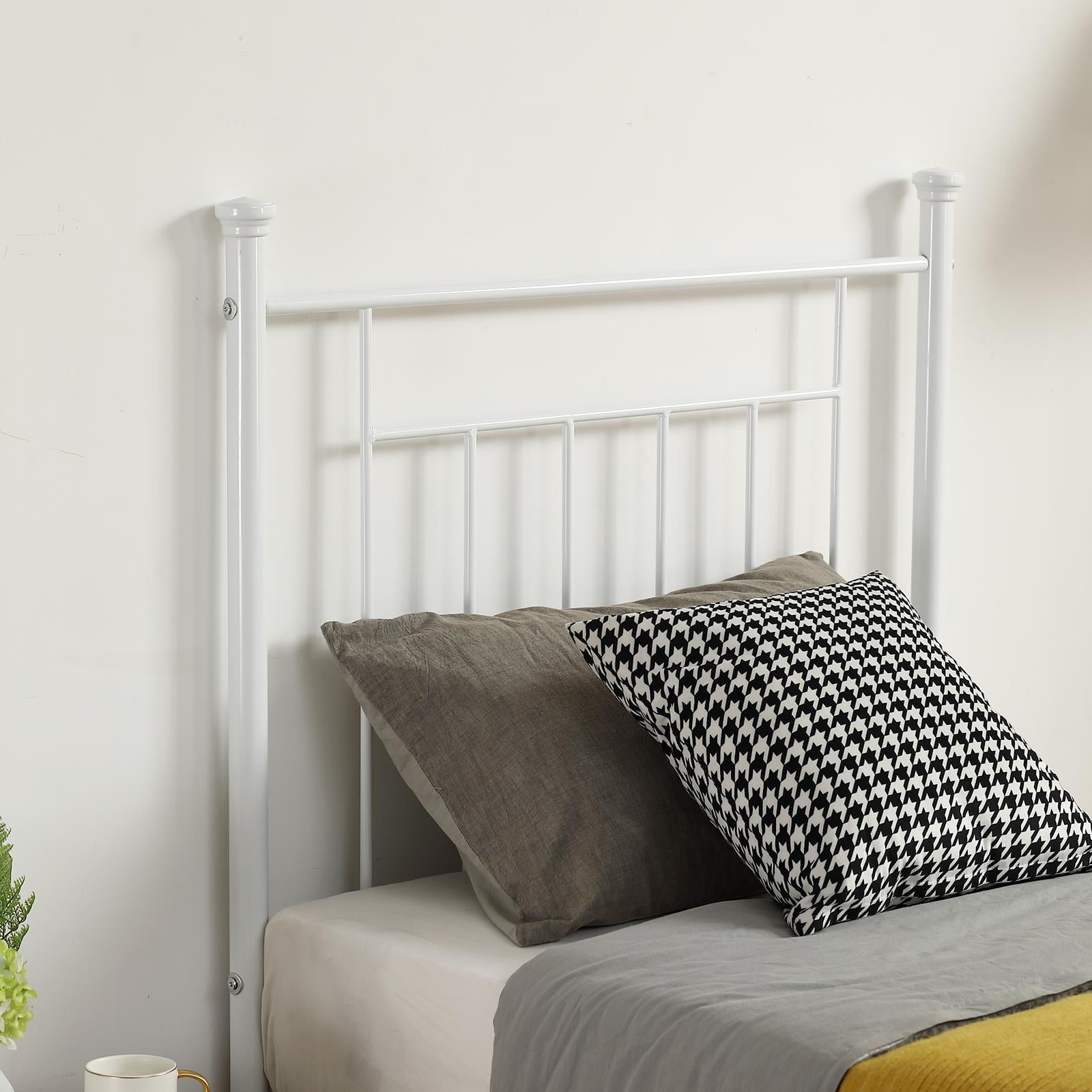 BaytoCare Modern Farmhouse Metal Headboard, Twin, Delicate Detailing