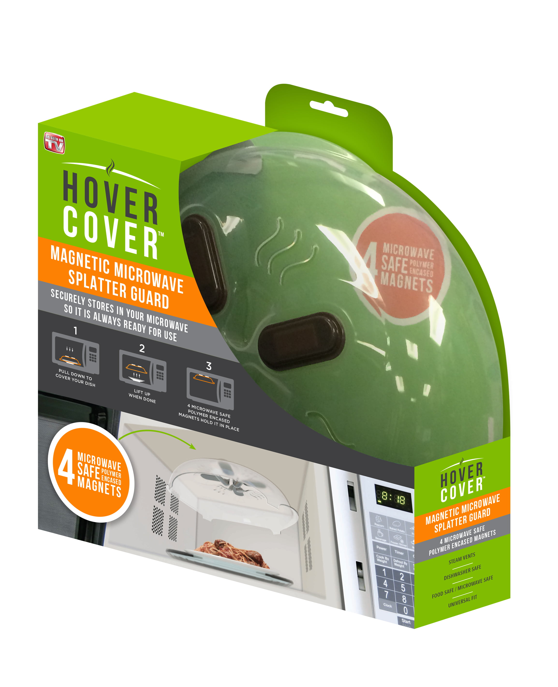 and Steam Vents 11.8 in Microwave Hover Anti-Sputtering Guard with Splatter Lid Magnetic Microwave Splatter Cover Dishwasher-Safe & BPA-Free Weiai Green