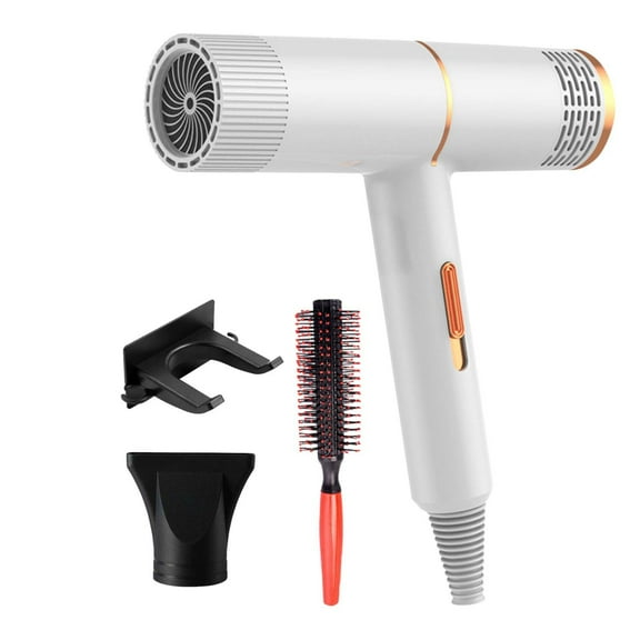 Hair Dryer, High-Speed Ionic Low Noise Blow Dryer with Brushless Motor for Fast Drying, Thermo-Control Quiet Compact Hair Blow Dryer, Hairdryer with 1 Nozzle Attachments for Home Salon Travel