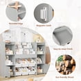 thumbnail image 5 of Hiphuta Kids Bookcase Toy Storage Organizer, Wooden Toy Chest for Kids with 6 Removable Toy Boxes, Kids Storage Bookshelf for Bedroom Playroom, Gray, 5 of 9