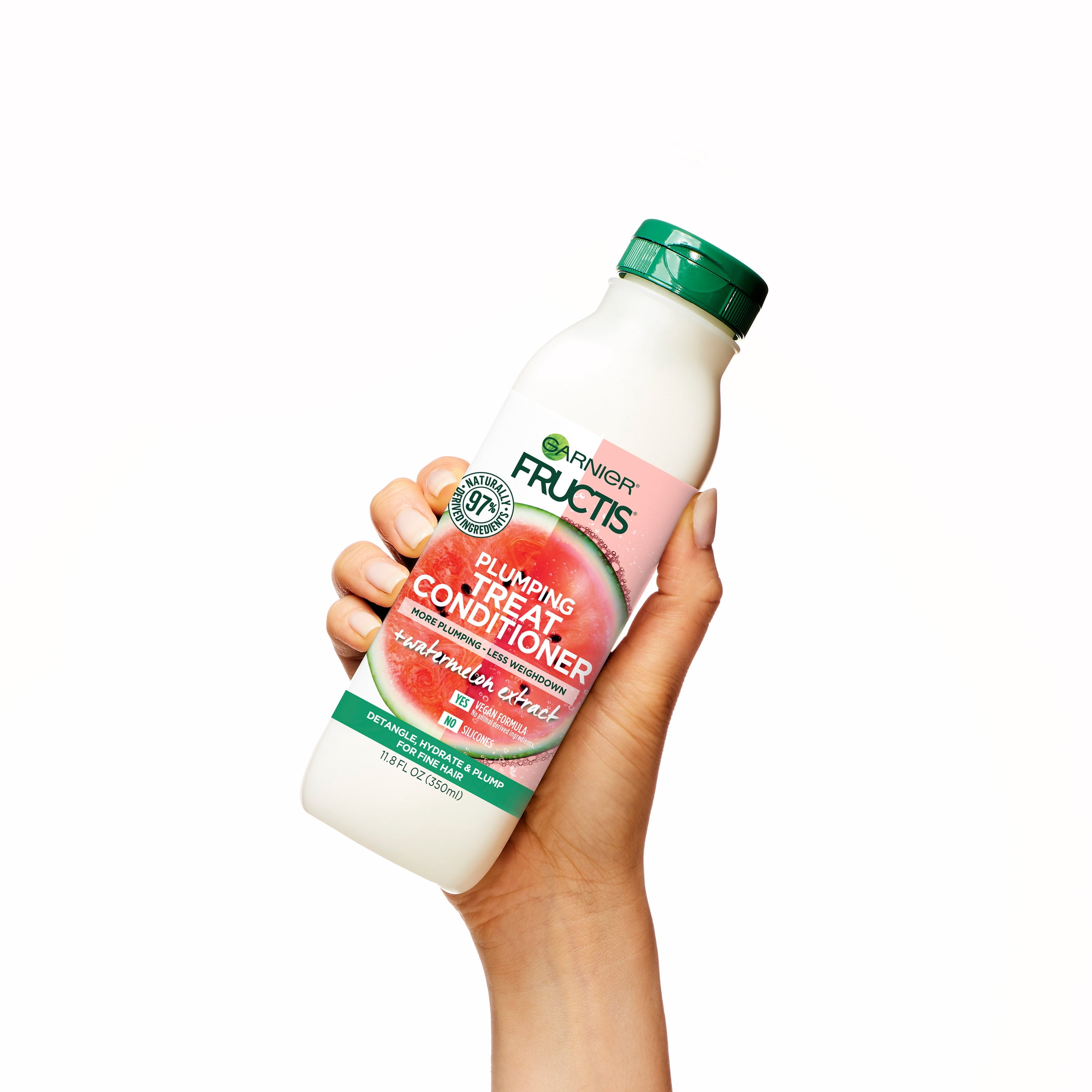 Garnier Fructis Plumping and Nourishing Conditioner with Watermelon Extract for Fine Hair 11.8 fl oz