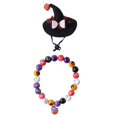 thumbnail image 2 of Halloween Pet Costume Set, Cute Witch Hat & Pumpkin Collar, Cloak & Bat Wings Dress-Up Accessories For Cats & Small Dogs Holiday Party, 2 of 6
