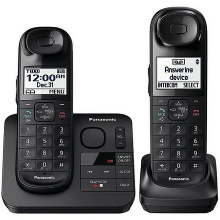 Panasonic Expandable Cordless Phone System with Comfort Shoulder Grip & Answering Machine - 2 Handsets