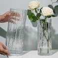 thumbnail image 1 of Jarrón de cristal XCF hecho a mano cilindro transparente 30 cm alto para arreglos florales, 1 of 3