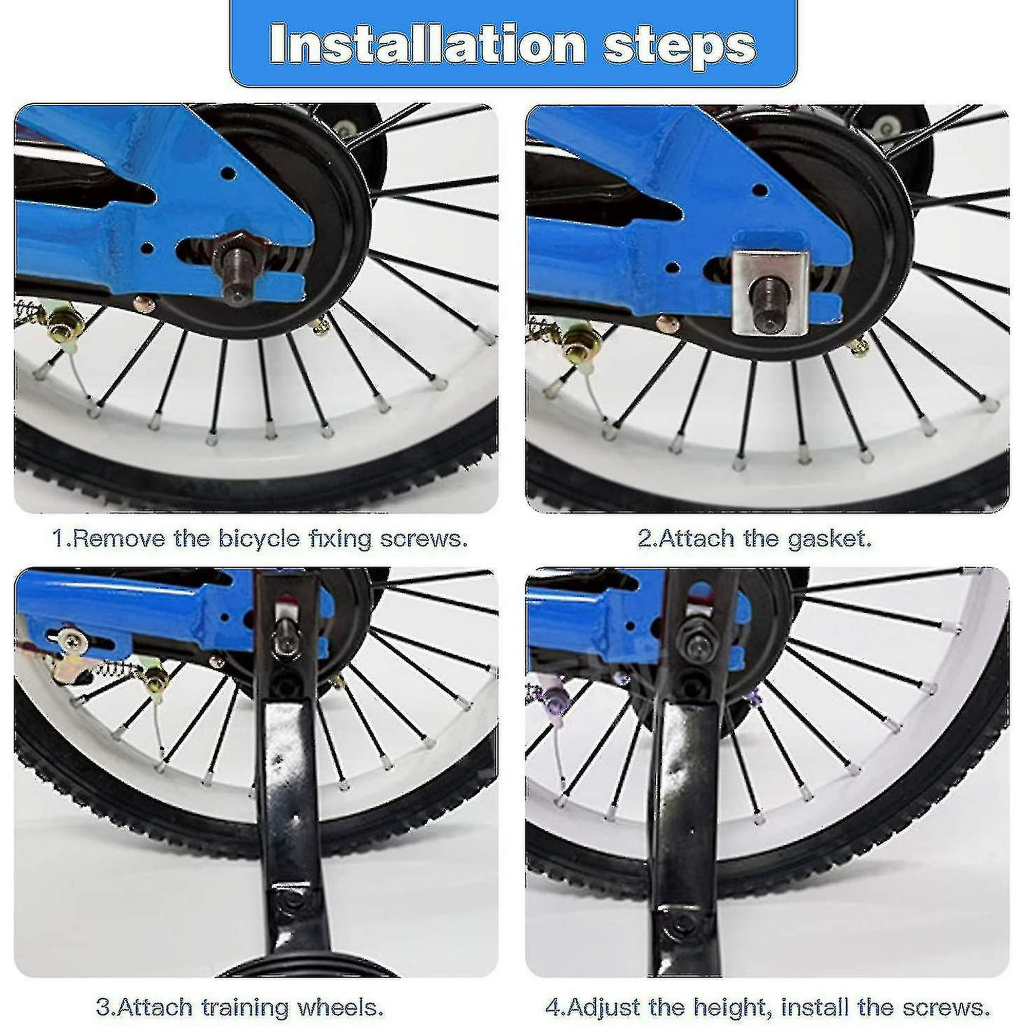Universal Training Wheels Stabilisers For Childs Bike Bicycle Stabilizers Support Wheels Bike Stabilisers For All Bikes From 12 20 Inches Mimenor Walmart