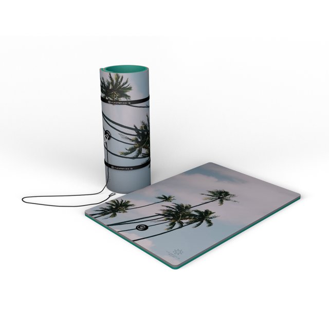 Floatation iQ Floating Oasis Foam Island Water Mat, Palm Sky