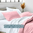 thumbnail image 6 of Bare Home Pillow Sham Set - Premium 1800 Collection - Double Brushed - Standard, Light Pink, 6 of 9