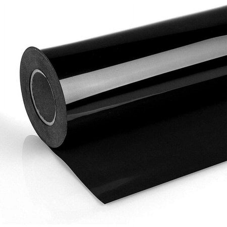 INTSUPERMAI 20"*5 Yards Black PU Vinyl for T-Shirt DIY Heat Press Transfer HTV Cutting Plotter Craft
