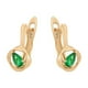 thumbnail image 1 of Aretes Dama Rombo Gota Swarovksi Esmeralda Oro 18K Laminado dorado Unitalla, 1 of 6