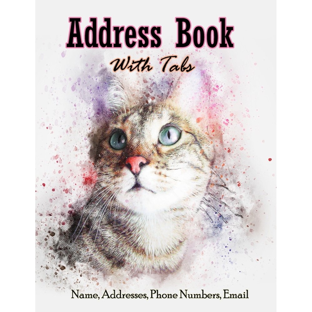 Address Book with tabs Large print address book with tabs for keeping