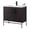 Black Straight Grain, variant on Fine Fixtures - Modern Grey 24" Bathroom Vanity Set, Black Matte Hardware, Vitreous China Sink Top