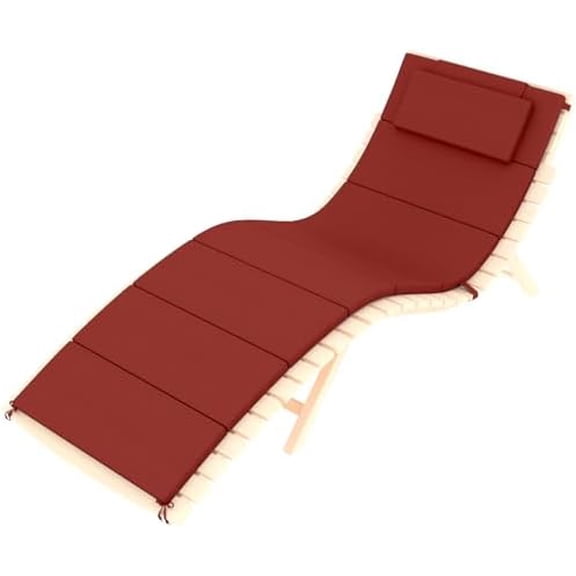 Outdoor Chaise Lounge Cushion, Outdoor Lounge Chair Cushion with Headrest for Patio Furniture$$Garden & Patio