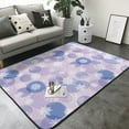 Area Rugs, Winter With Snowflakes Washable Large Rugs for Living Room