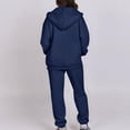 thumbnail image 6 of Women's Two Piece Athletic Set Zipper Front Hoodie And Elastic Waist Joggers Breathable Fabric Comfortable Wear, 6 of 9